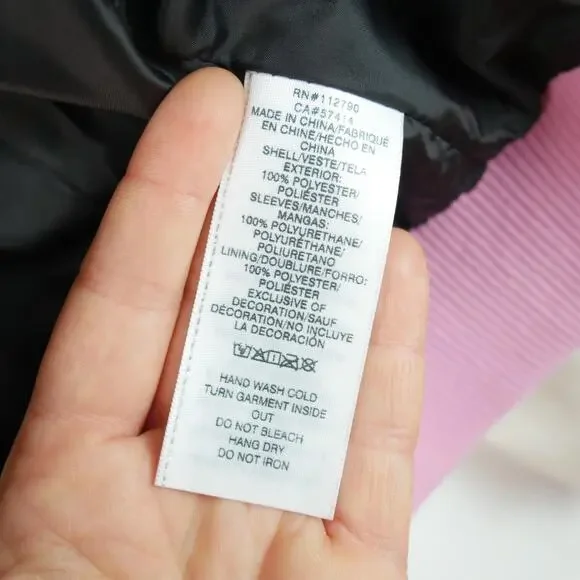 New Women’s True Religion Script Horseshoe Varsity Jacket Size L Pink Academia - Picture 11 of 11